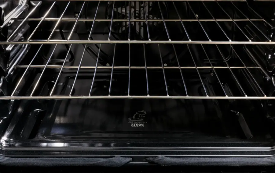 Alt View 20. GE - 6.6 Cu. Ft. Freestanding Double Oven Electric Convection Range with Self-Steam Cleaning and No-Preheat Air Fry - Stainless Steel.