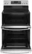 Alt View 1. GE - 6.6 Cu. Ft. Freestanding Double Oven Electric Convection Range with Self-Steam Cleaning and No-Preheat Air Fry - Stainless Steel.