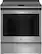 Front. GE Profile - 30" Smart Slide-In Electric Convection Fingerprint Resistant Range - Stainless Steel.