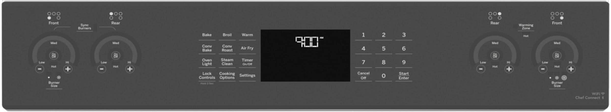 Alt View 1. GE Profile - 30" Smart Slide-In Electric Convection Fingerprint Resistant Range - Stainless Steel.