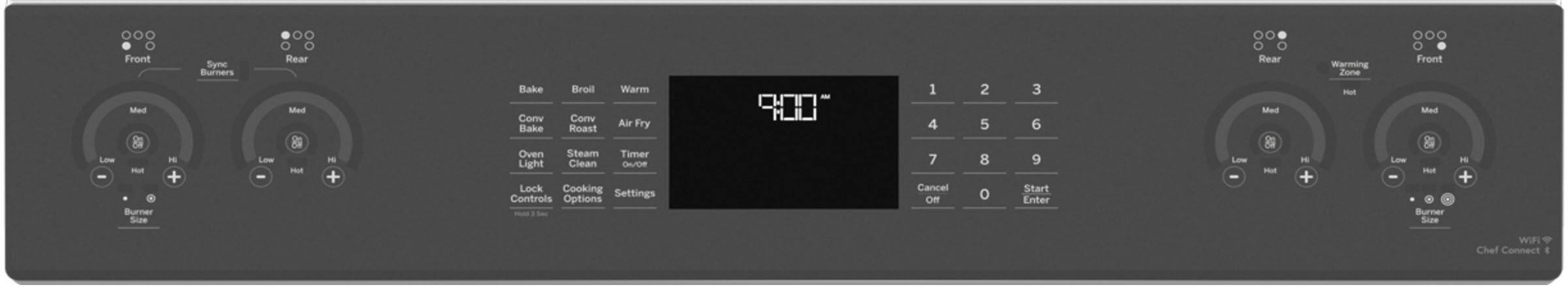 Alt View 1. GE Profile - 30" Smart Slide-In Electric Convection Fingerprint Resistant Range - Stainless Steel.