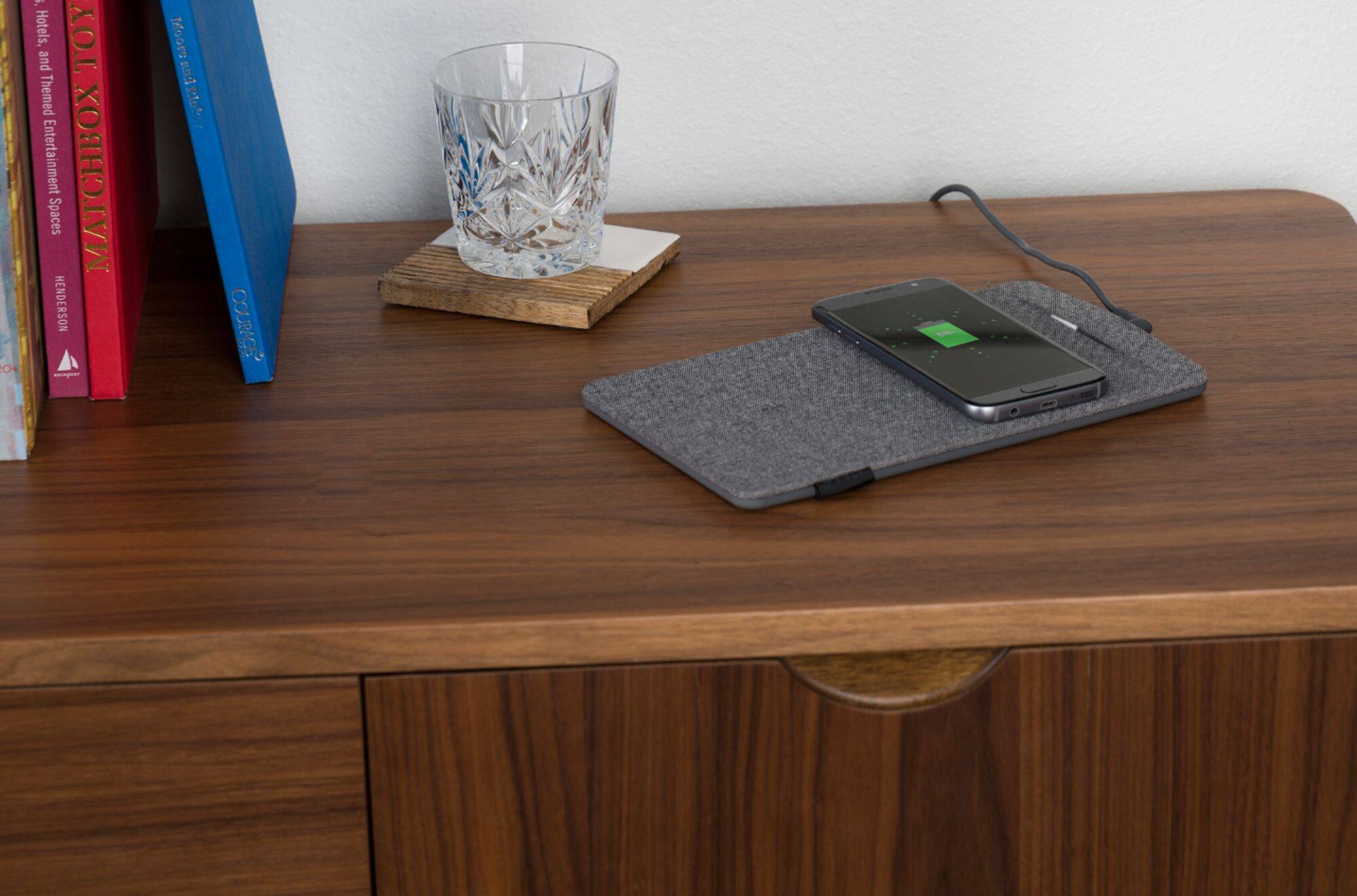 Alt View 12. TYLT - Mat 10W Qi Certified Dual Wireless Charging Pad for iPhone/Android - Gray Fabric.