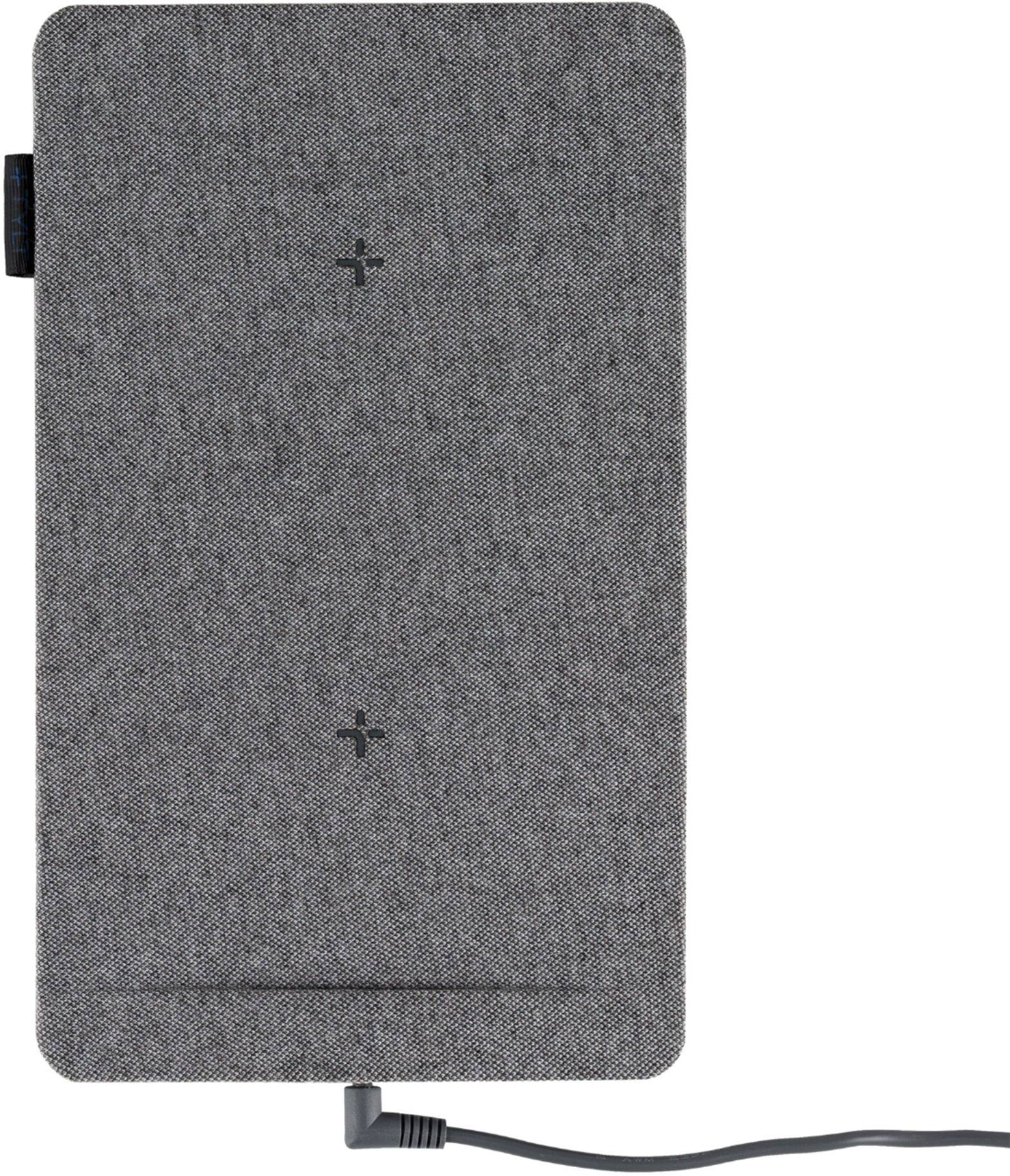 Alt View 16. TYLT - Mat 10W Qi Certified Dual Wireless Charging Pad for iPhone/Android - Gray Fabric.