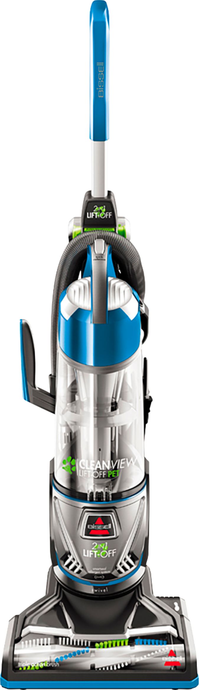BISSELL - CleanView Lift-Off Pet Upright Vacuum - Bossanova Blue With Black Accents