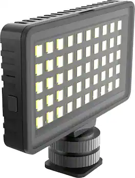 Digipower - Insta-Fame Dimmable 50 LED Super Bright Video Light with 3X Light Diffusers and Smartphone Mount - Black