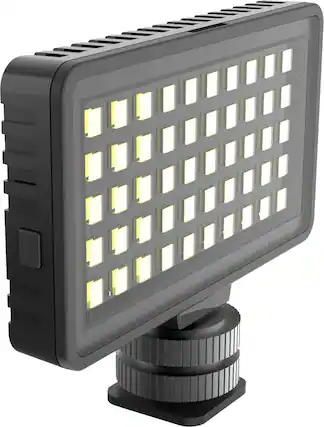 Angle. Digipower - Insta-Fame Dimmable 50 LED Super Bright Video Light with 3X Light Diffusers and Smartphone Mount.