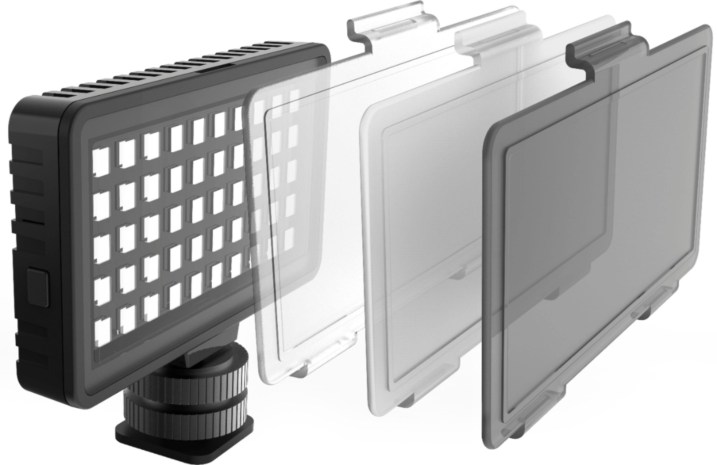 Alt View 11. Digipower - Insta-Fame Dimmable 50 LED Super Bright Video Light with 3X Light Diffusers and Smartphone Mount.