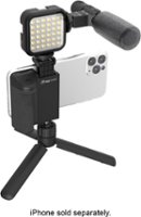 Digipower - Follow ME Vlogging Kit for Phones and Cameras – Includes Microphone, LED light, Bluetooth remote, phone grip and tripod - Angle_Zoom