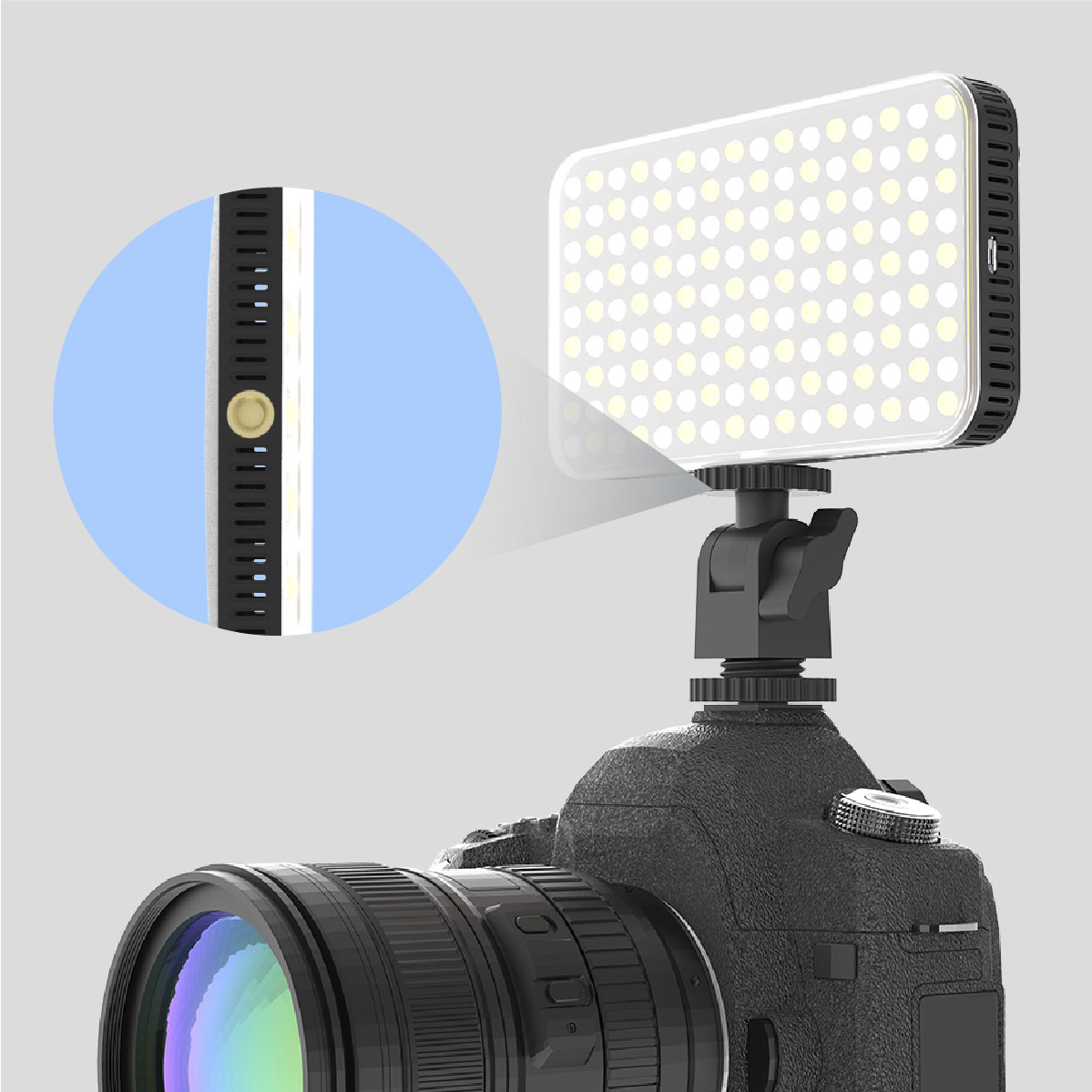 blomst Afskedige tilbagebetaling Digipower 120 LED Photo Video Light With Universal Camera Mount Adapter  DP-VL120 - Best Buy