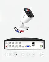 Swann - Enforcer™ 8-Channel, 6-Camera Indoor/Outdoor Wired 4K UHD 2TB DVR Security Camera Surveillance System - White - Angle_Zoom