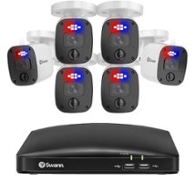 Swann - Home 8-Channel, 6-Camera Indoor/Outdoor Wired 4K UHD 2TB DVR Security Camera Surveillance System - White - Front_Zoom