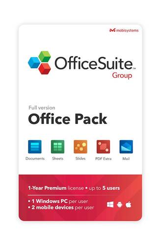 mobisystems - OfficeSuite Group (5-Users) (1-Year Subscription) - Android, Windows, iOS [Digital]