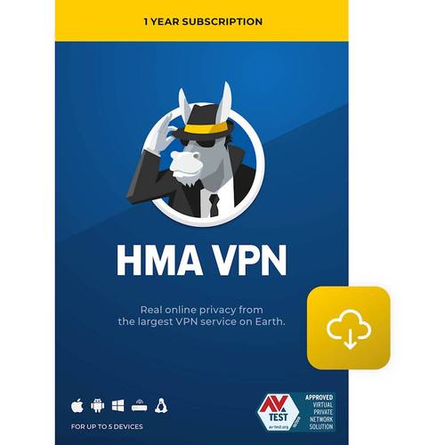 AVG - HMA VPN (5 Devices) (1-Year Subscription) - Android, Linux, Mac, Windows, iOS [Digital]
