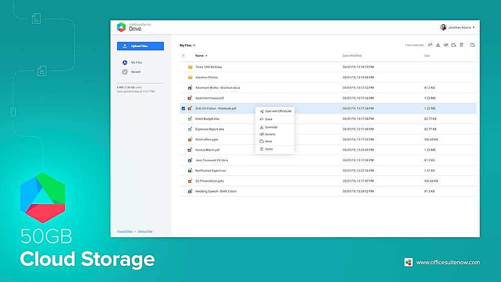 Alt View 17. mobisystems - OfficeSuite Personal -1 year subscription, 1 PC & 2 mob devices - Documents, Sheets, Slides, Mail, Calendar, PDF Viewer.