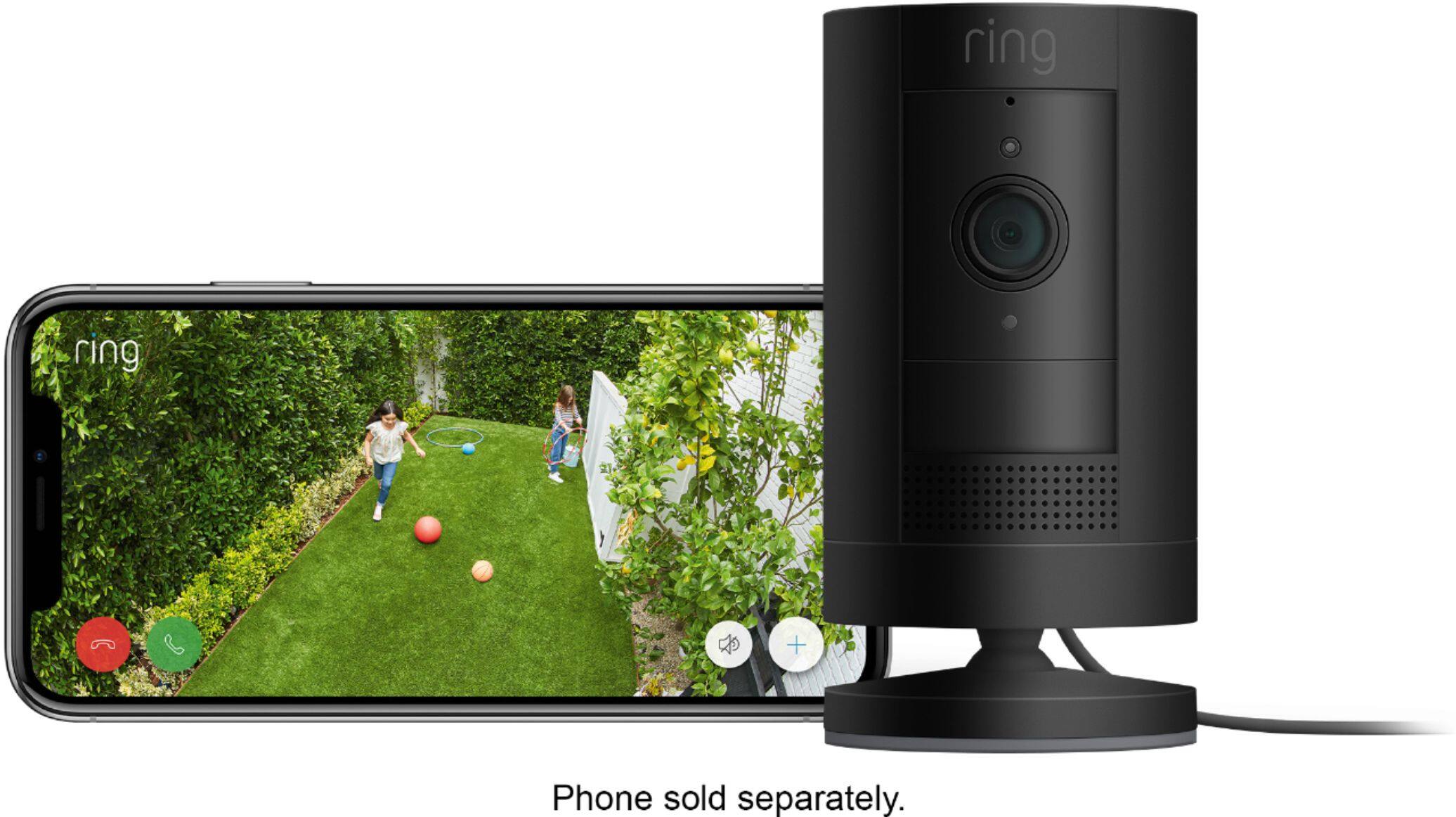 Ring Stick Up Indoor/Outdoor Wire Free 1080p Security Camera Black  8SC1S9-BEN0 - Best Buy