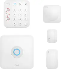 Front. Ring - Alarm Security Kit 5-Piece (2nd Gen) - White.