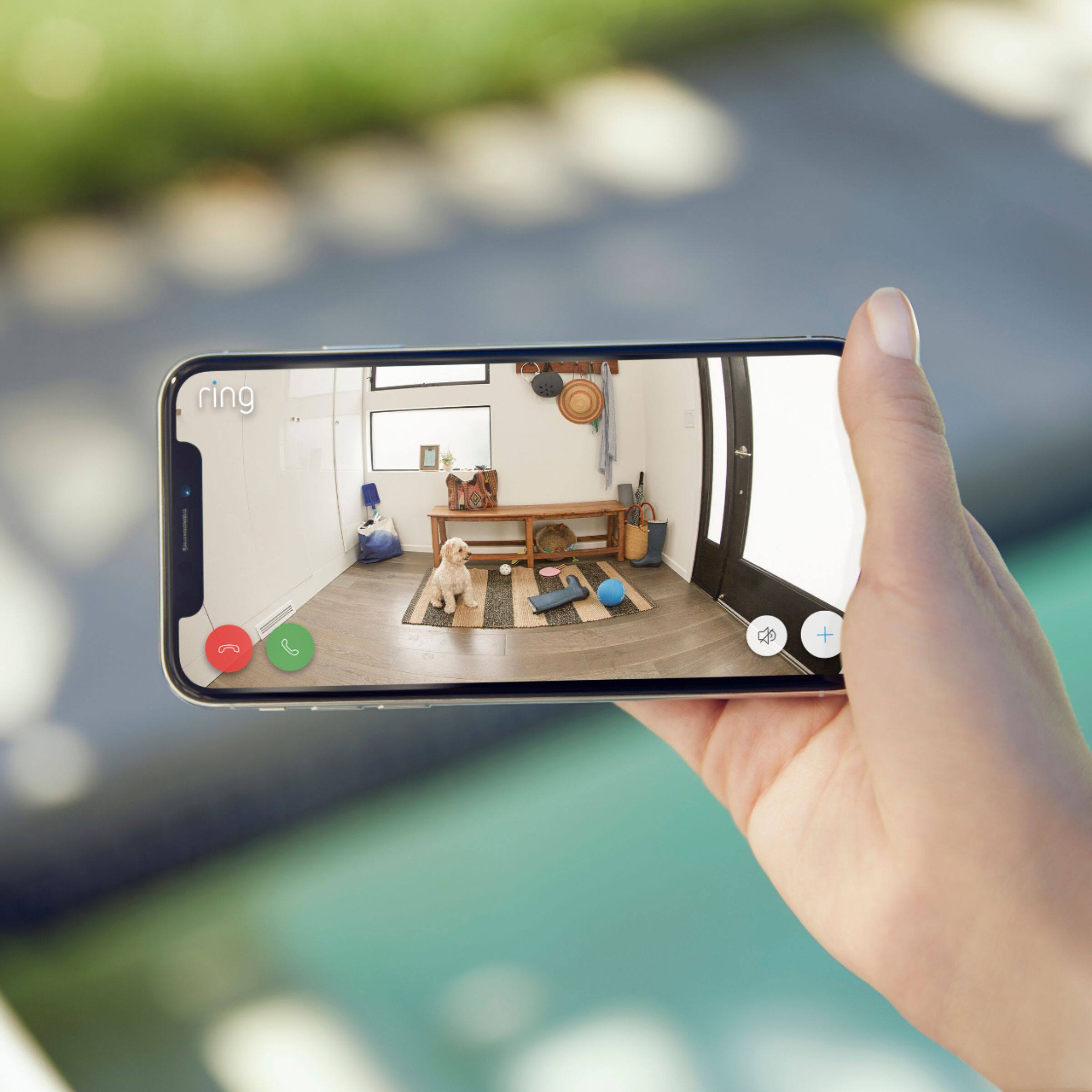 Alt View 12. Ring - Indoor 1080p Security Camera (1st Gen) - Black.