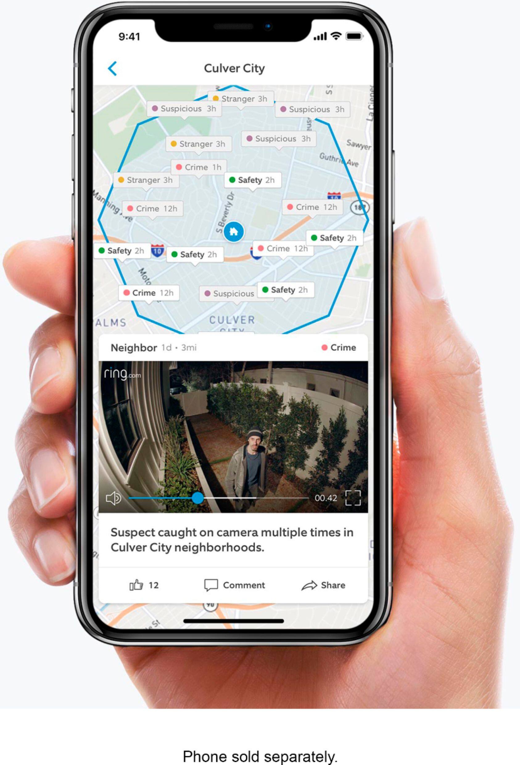 Alt View 16. Ring - Indoor 1080p Security Camera (1st Gen) - Black.