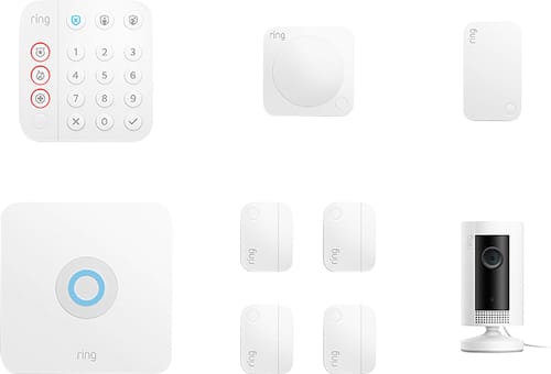 Ring - Alarm Security Kit 9-Piece (2nd Gen) - White