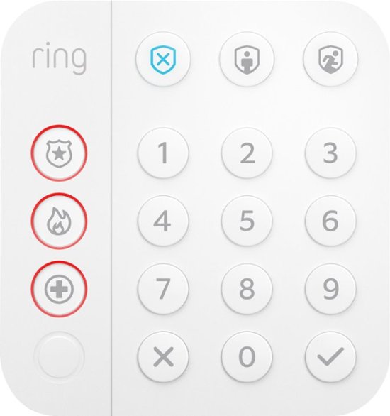 Front Zoom. Ring - Alarm Keypad (2nd Gen) - White.