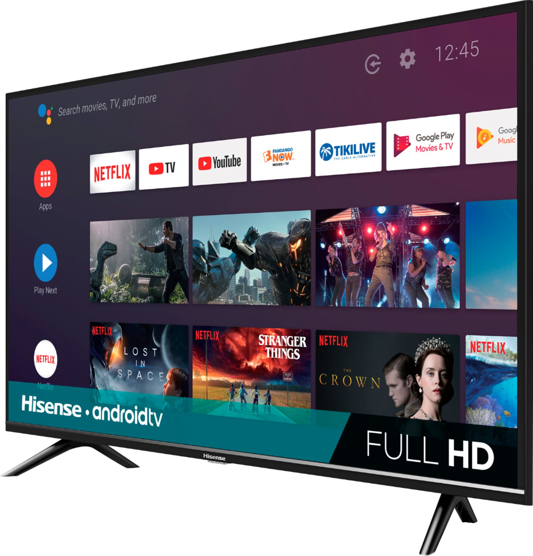 Left View: Hisense - 40" Class H55 Series LED Full HD Smart Android TV