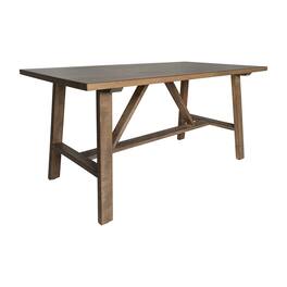 Flash Furniture - Eli Solid Wood Farmhouse Coffee Table, Trestle Style Accent Table in Rustic - Brown