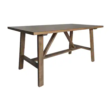 Front. Flash Furniture - Eli Solid Wood Farmhouse Coffee Table, Trestle Style Accent Table in Rustic Brown - Brown.
