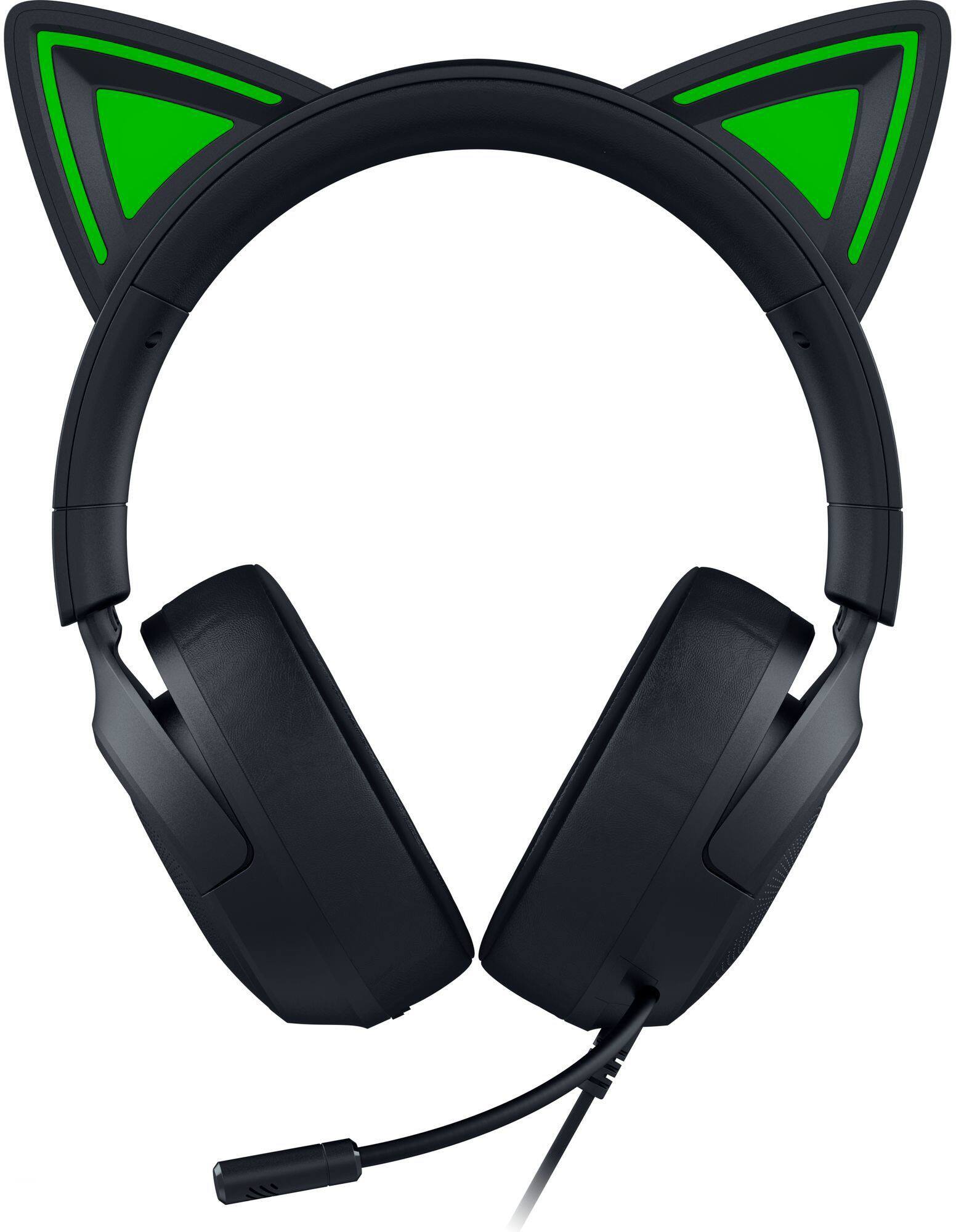 Alt View 5. Razer - Kraken Kitty V3 X Wired Over-the-Ear Gaming Headset for PC, PlayStation, Nintendo Switch, Steam Deck, and Smartphone - Black.