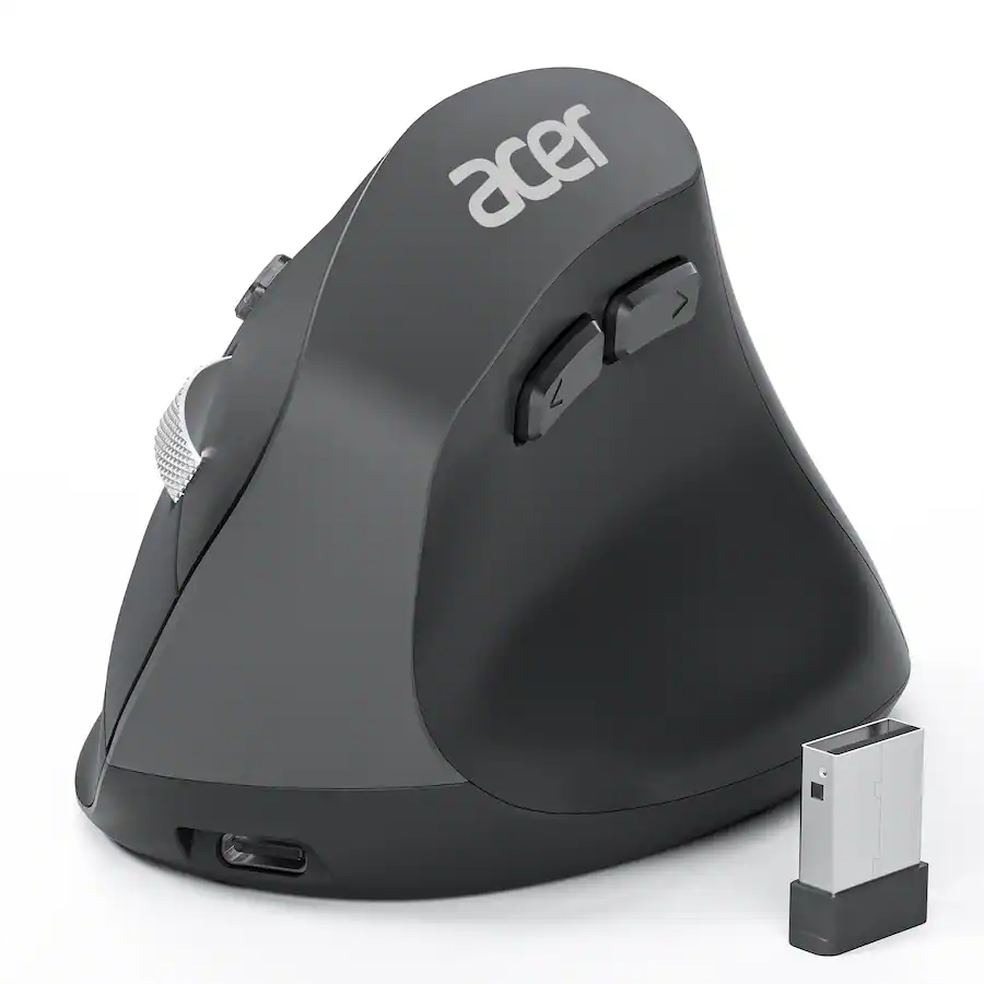 Acer Ergonomic Mouse Wireless, 1000/1200/1600 Adjustable DPI Vertical ...