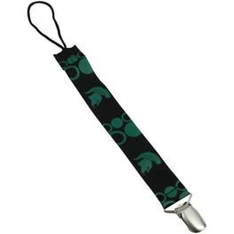 Baby Depot - Michigan State Spartans (Baby Fanatic) Infant Pacifier Paci Clip (CLIP ONLY) - Multi