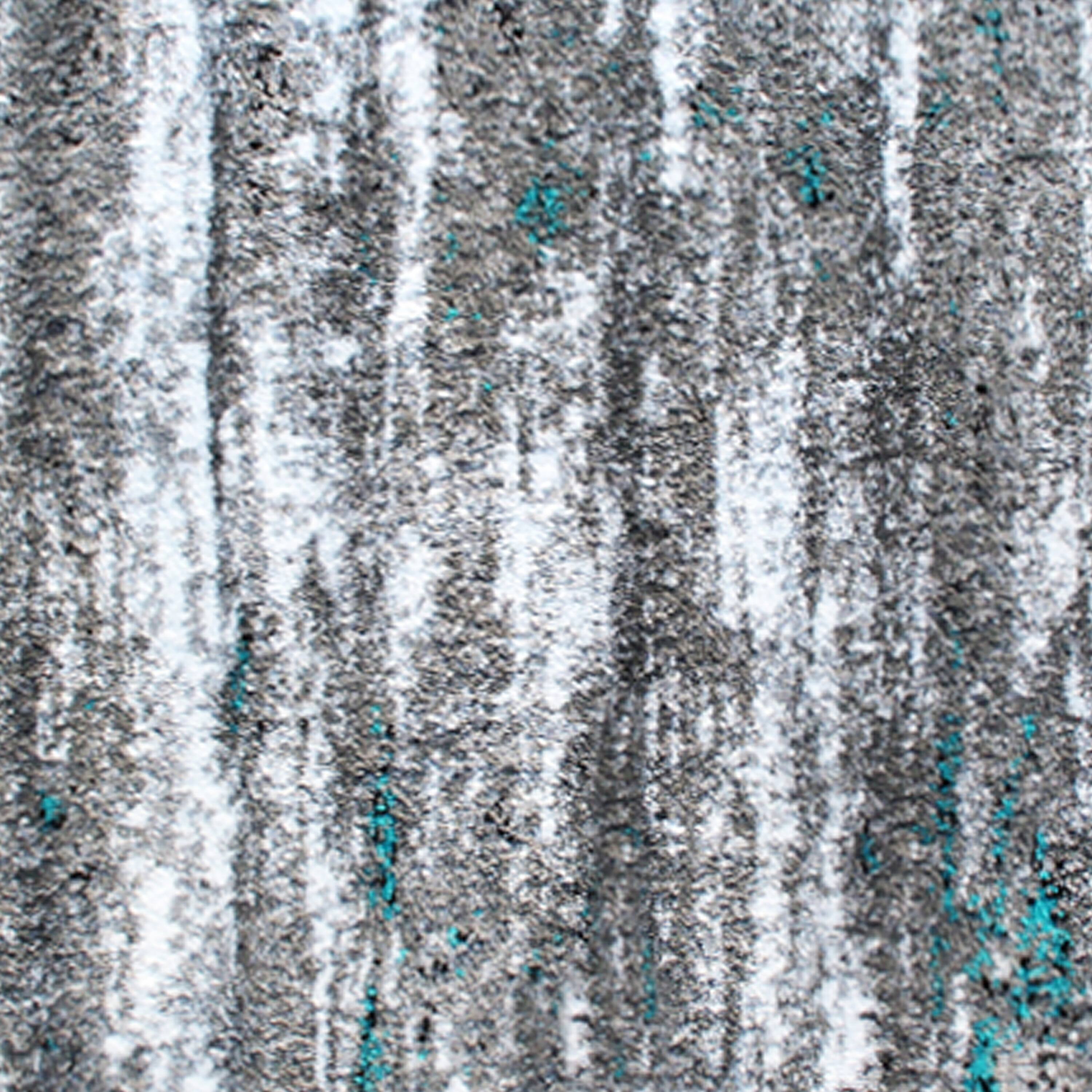 Alt View 5. Emma + Oliver - Tempest Scraped Look Accent Rug with Natural Jute Backing for Hallway, Entryway & More - Turquoise.