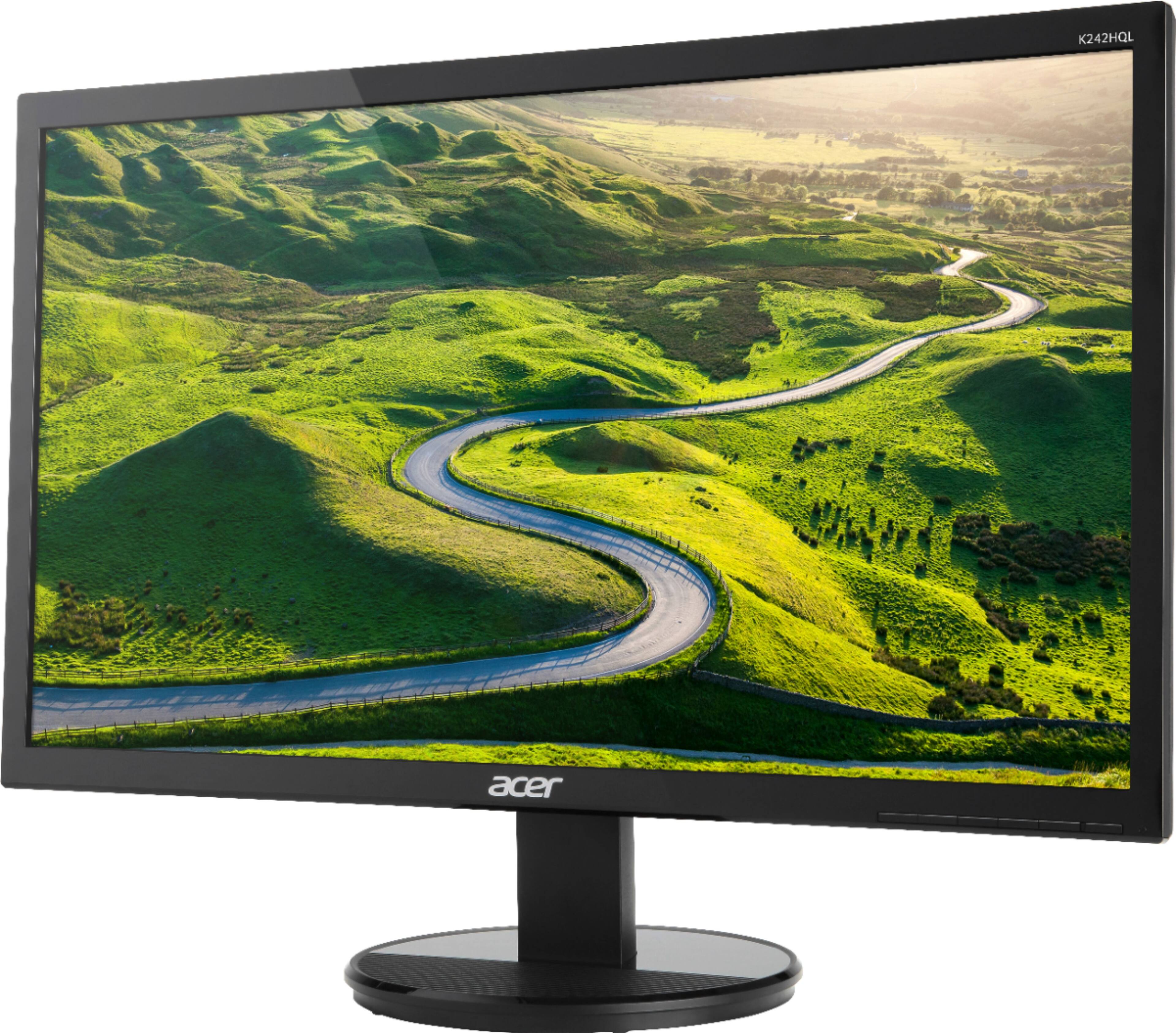 Left. Acer - 23.6" LED FHD Monitor (DVI, HDMI, VGA) - Black.
