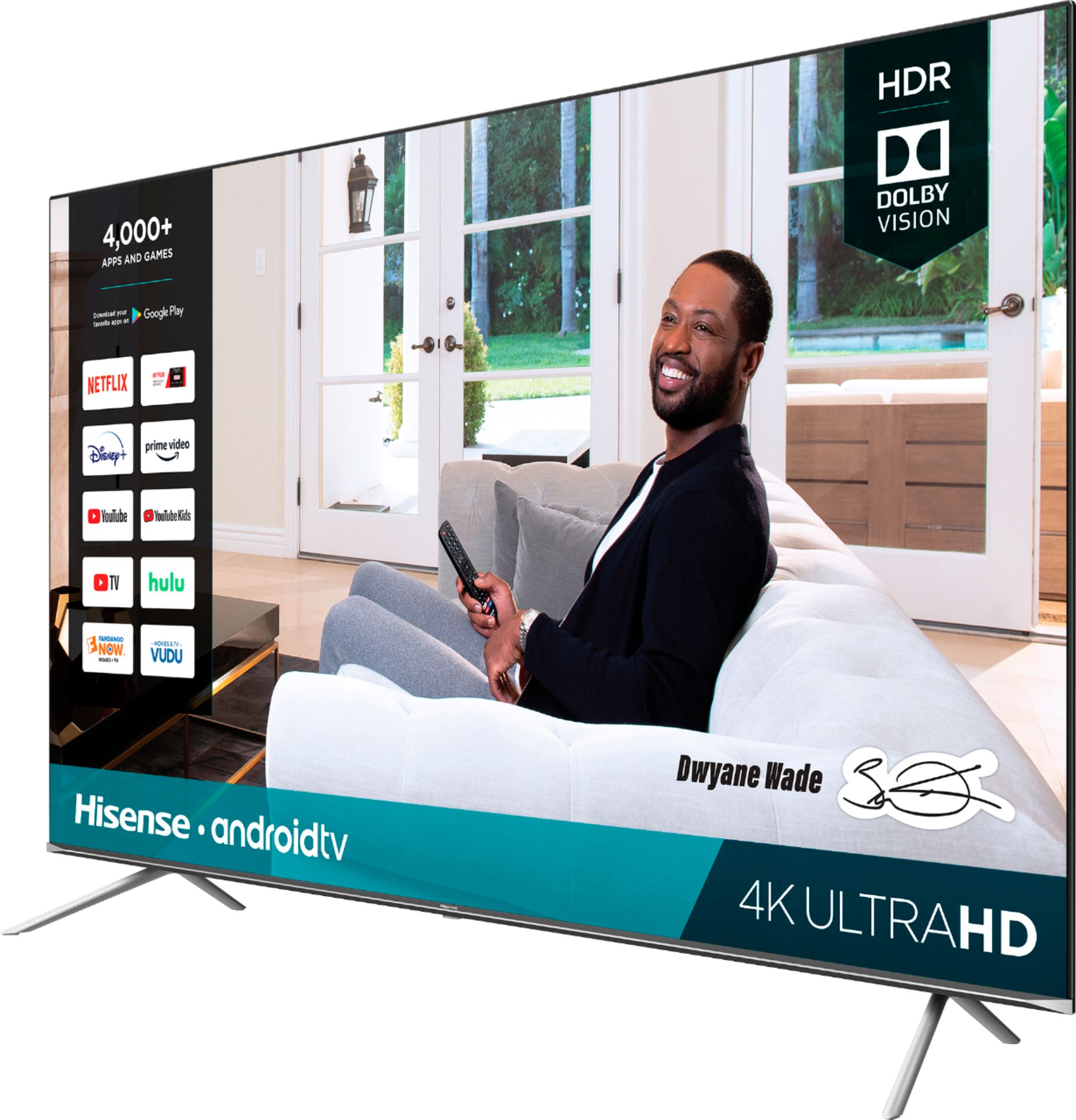 Left View: Hisense - 70" Class A6G Series LED 4K UHD Smart Android TV