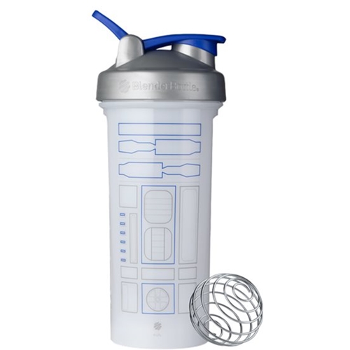 Angle View: BlenderBottle - Star Wars Series Pro28 28 oz. Water Bottle/Shaker Cup - Blue/Silver/White
