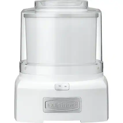 Front. Cuisinart - 1.5-Quart Ice Cream and Sorbet Maker - White.