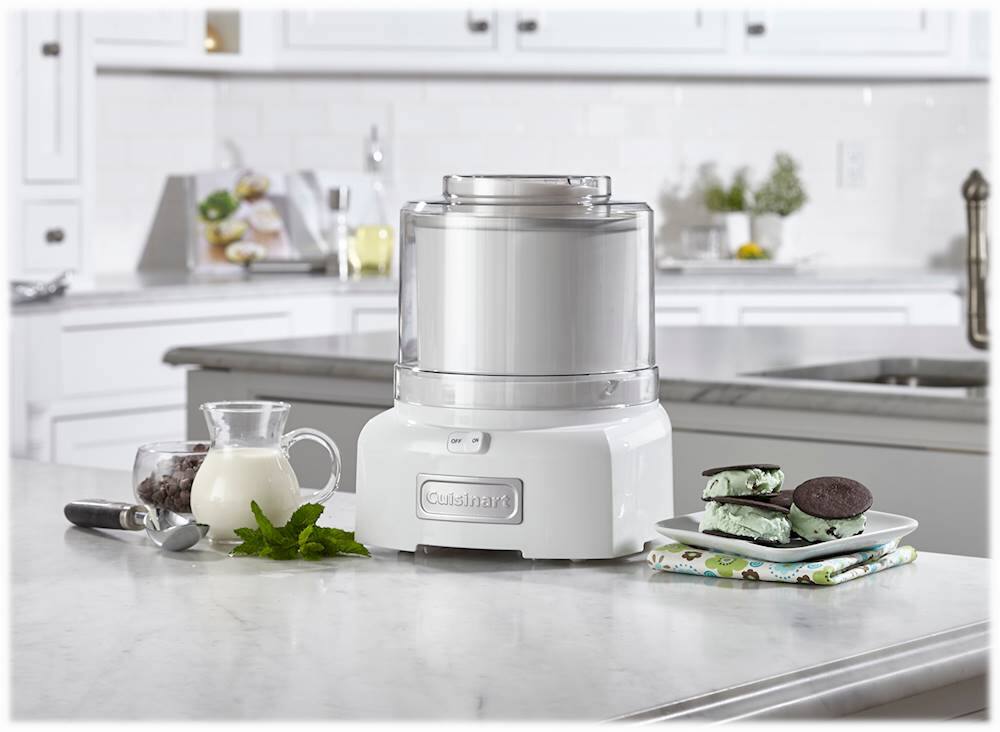 Alt View 13. Cuisinart - 1.5-Quart Ice Cream and Sorbet Maker - White.