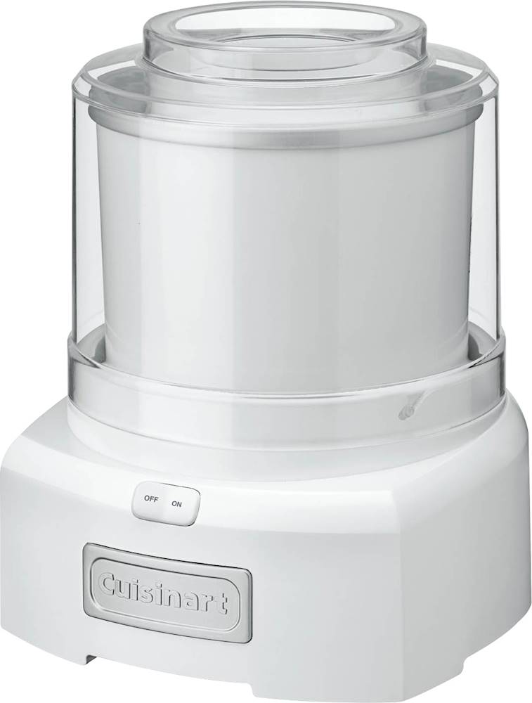Left View: Cuisinart - Pure Indulgence 2-Quart Ice Cream and Sorbet Maker - Brushed Metal