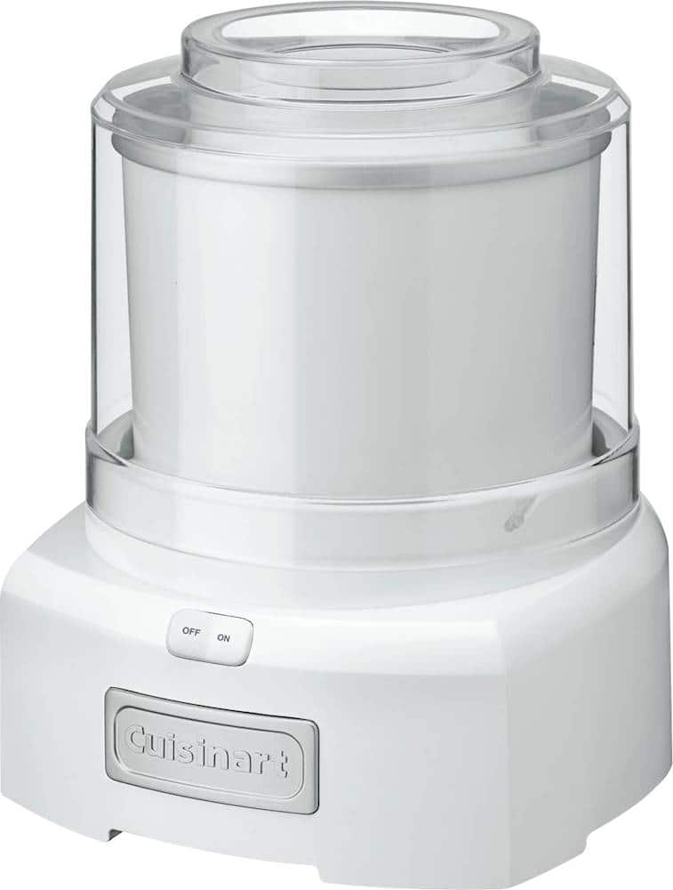 Left. Cuisinart - 1.5-Quart Ice Cream and Sorbet Maker - White.