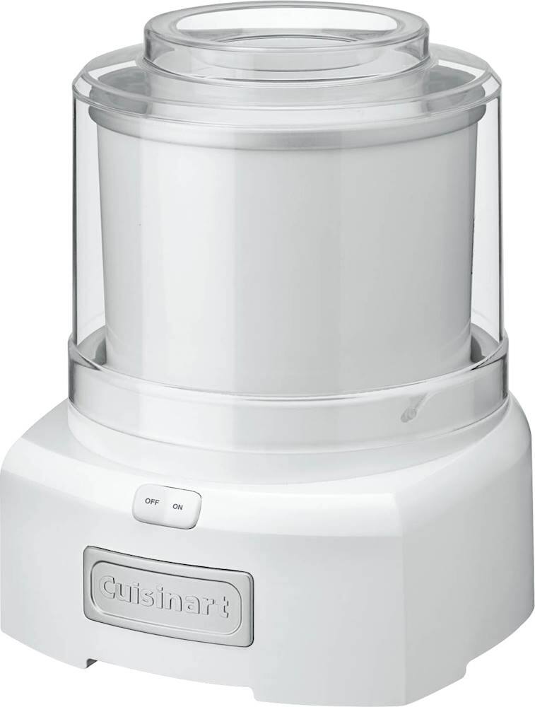 Left. Cuisinart - 1.5-Quart Ice Cream and Sorbet Maker - White.
