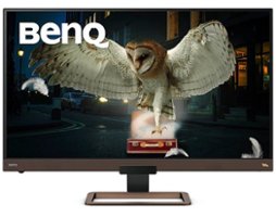 BenQ - EW3280U 32" 4K Monitor | IPS | Multi Media with HDMI HDR Eye-Care Integrated Speakers and Custom Audio Modes - Black/Metallic Brown - Front_Zoom
