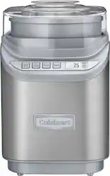 Cuisinart - Cool Creations 2-Quart Ice Cream Maker - Brushed Chrome - Front_Zoom