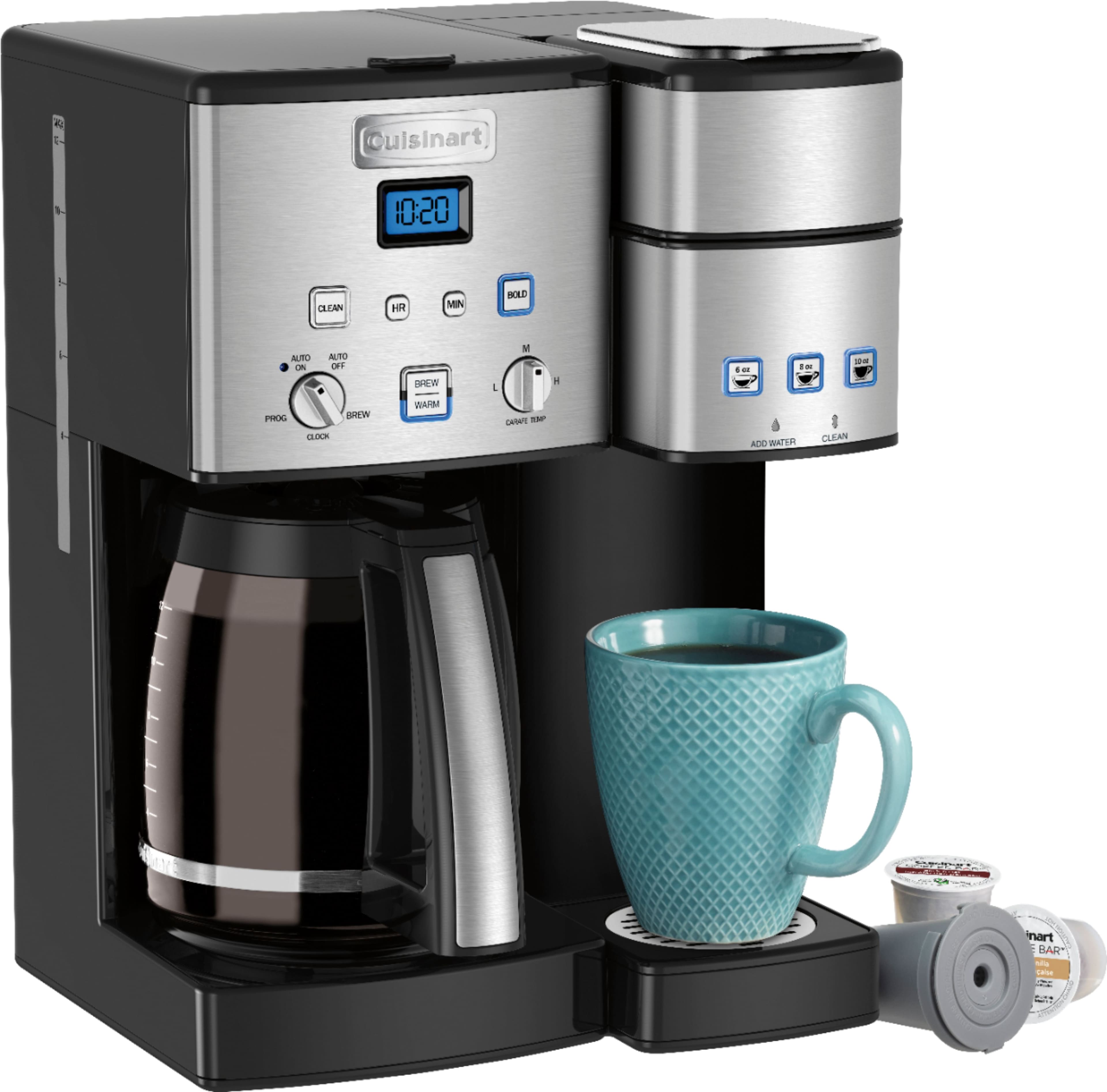 Left. Cuisinart - Coffee Center 12-Cup Coffee Maker with Water Filtration - Black/Stainless Steel.