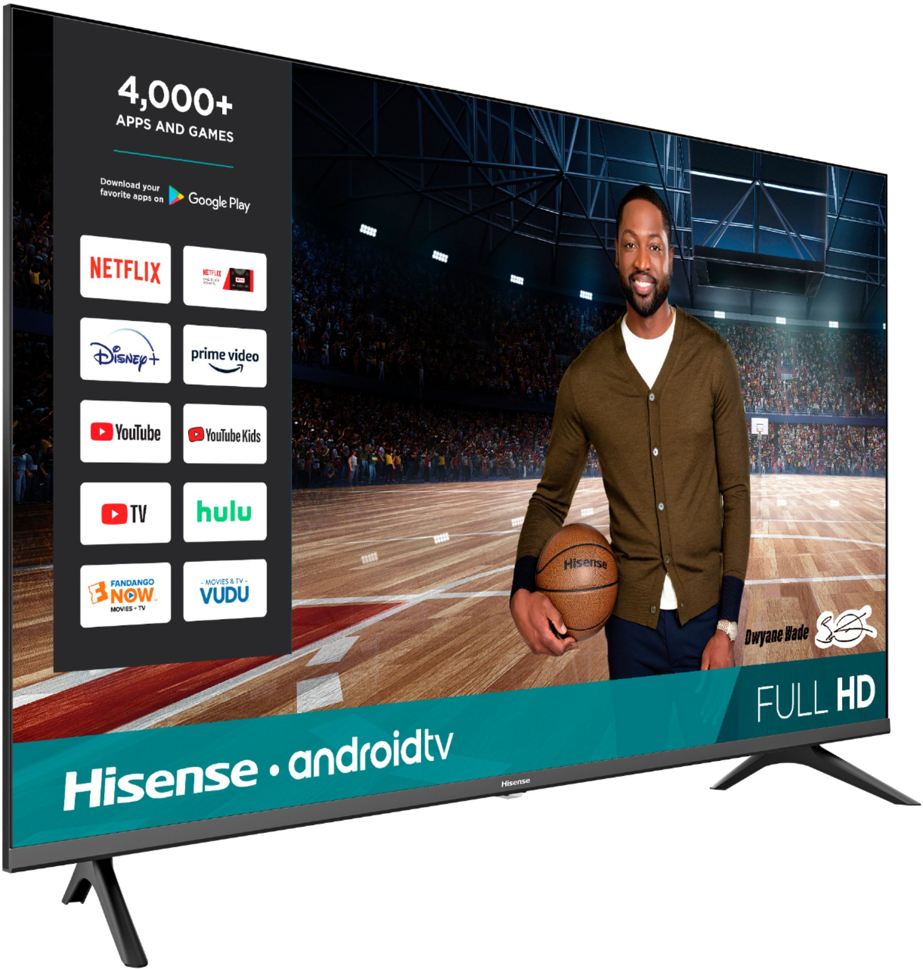 Angle View: Hisense - 55" Class A6G Series LED 4K UHD Smart Android TV