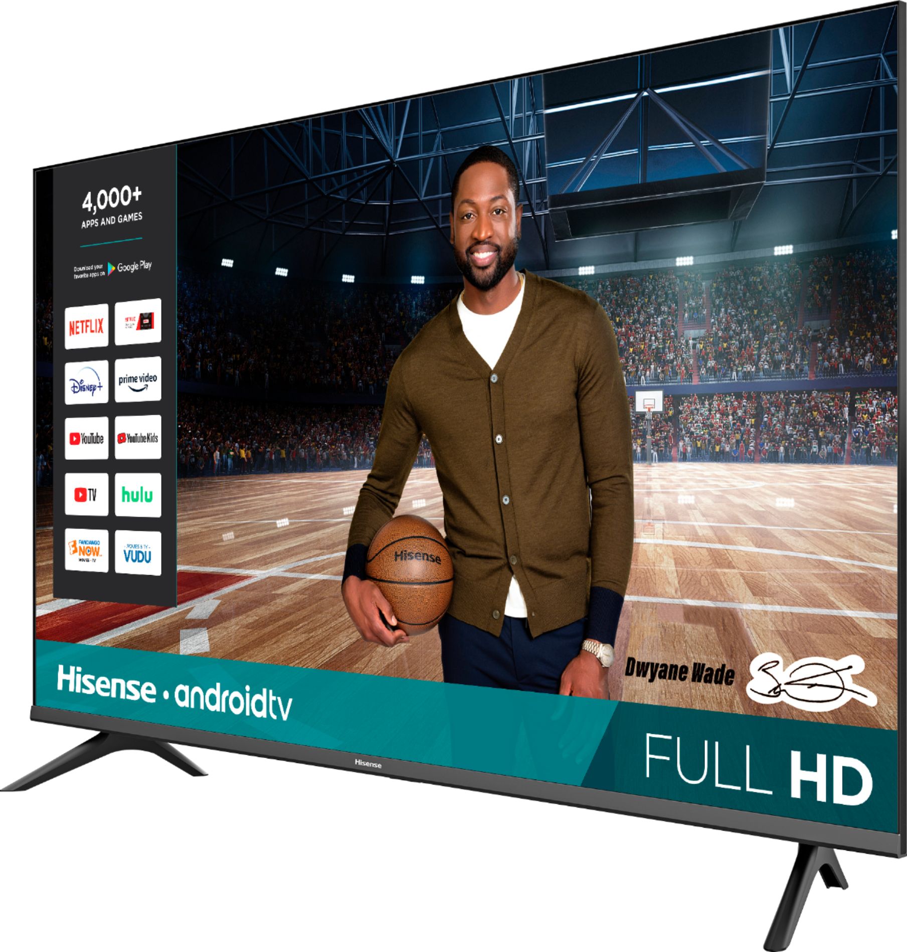 Left View: Hisense - 43" Class H55 Series LED Full HD Smart Android TV