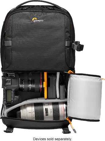 best lowepro camera backpack for travel ProTactic 350 AW II Modular with All Weather Cover Laptop Up to 13 Inch for Professional Cameras, Mirrorless, CSC and Drones, LP37176-PWW, Black adjustable straps Fastpack BP 250 AW III