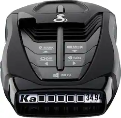 Cobra - RAD 480i Radar and Laser Detector, works with Apple CarPlay/Android Auto - Black - Front_Zoom