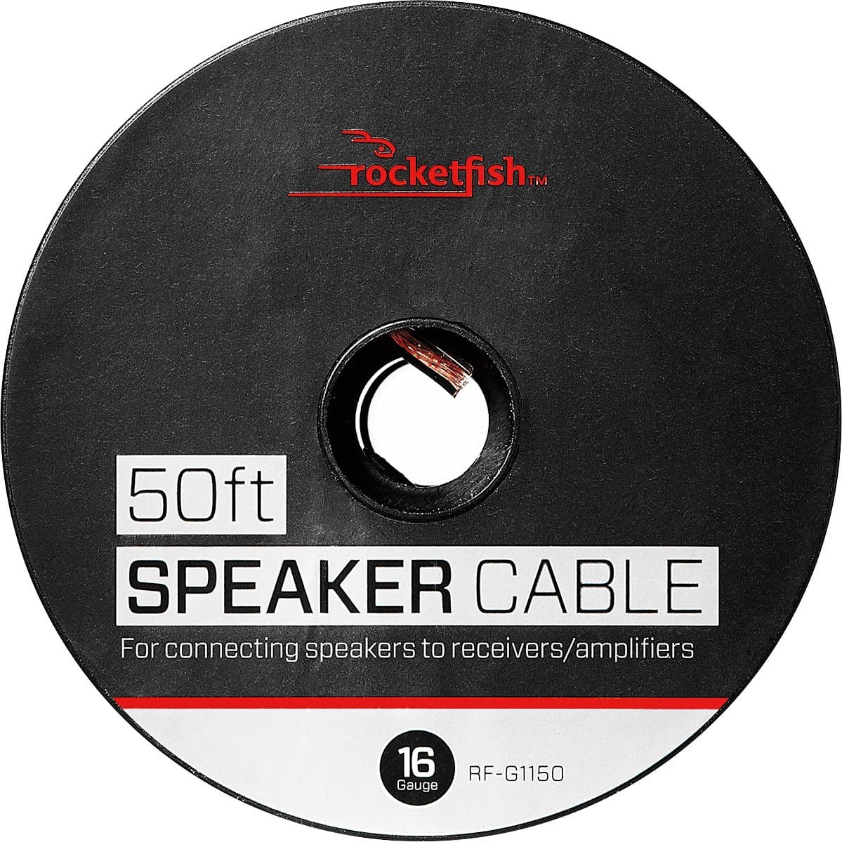 Alt View 11. Rocketfish™ - 50' 16 Gauge Pure Copper Speaker Wire - Clear.