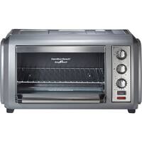 Hamilton Beach - Easy Reach 6-Slice Toaster Oven - Gray - Front_Zoom