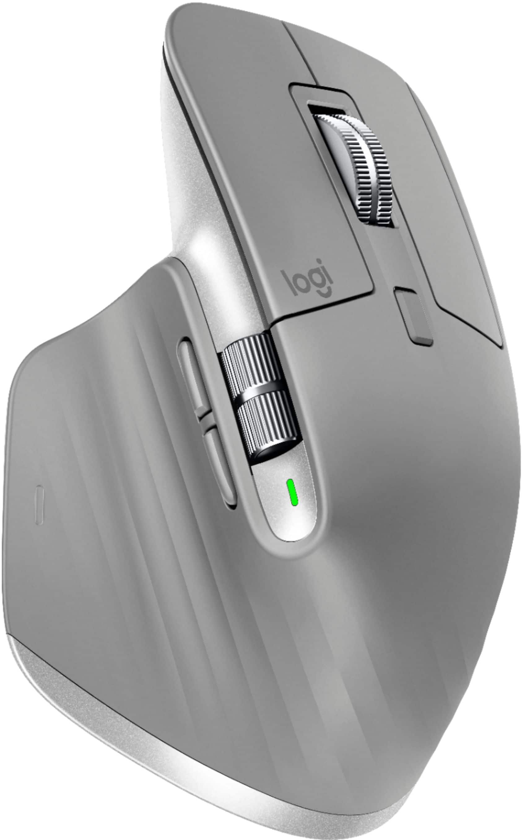 Alt View 11. Logitech - MX Master 3 Advanced Wireless USB/Bluetooth Laser Mouse with Ultrafast Scrolling - Mid Gray.