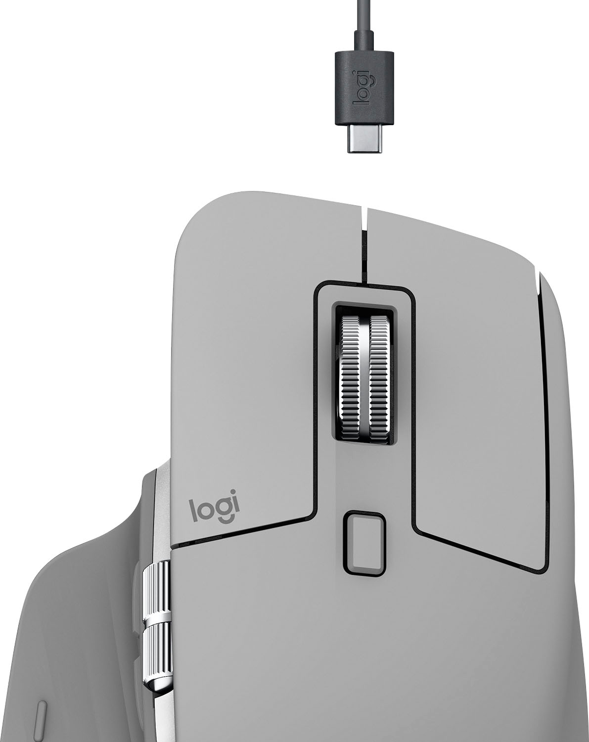 Logitech - MX Master 3 Advanced Wireless USB/Bluetooth Laser Mouse with  Ultrafast Scrolling - Mid Gray